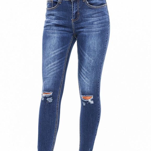 TINY DANCER❣️NEW Washed denim distressed jeans HOLIDAY SPECIALS - Picture 5 of 5